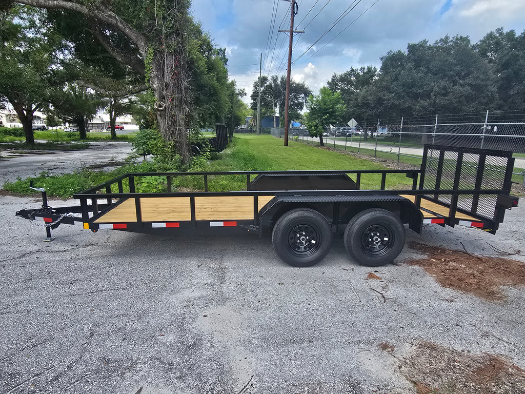 6x16 Dove Tail Utility Trailer Premium