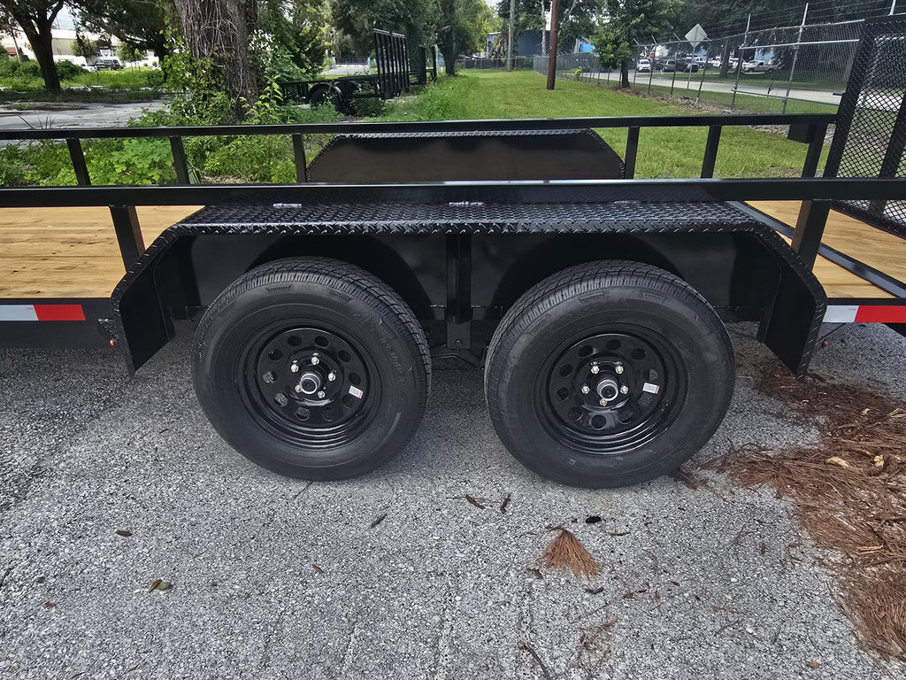 6x16 Dove Tail Utility Trailer Premium